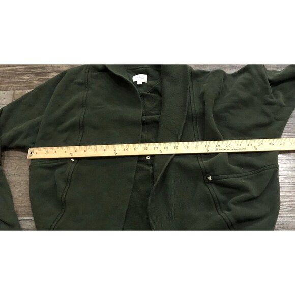 Wilfred Women Medium Diderot Sweatshirt Open Front Cocoon Cardigan Green - Picture 4 of 5